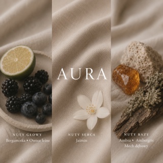 Dyfuzor zapachowy AURA | Bergamotka • Jaśmin • Ambra