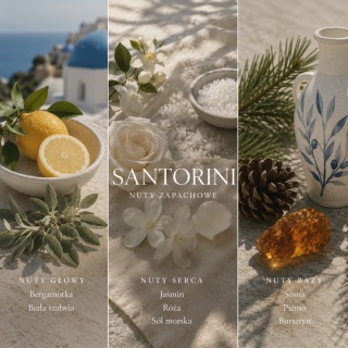 Dyfuzor zapachowy SANTORINI | Bergamotka • Sól morska • Biała szałwia